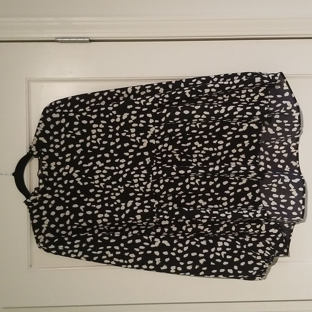 White Birch Black and White Blouse